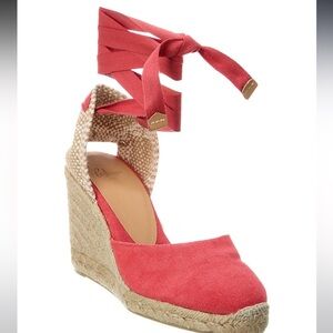 NEVER WORN Castañer Carina Canvas Wedge Sandal in Radiant